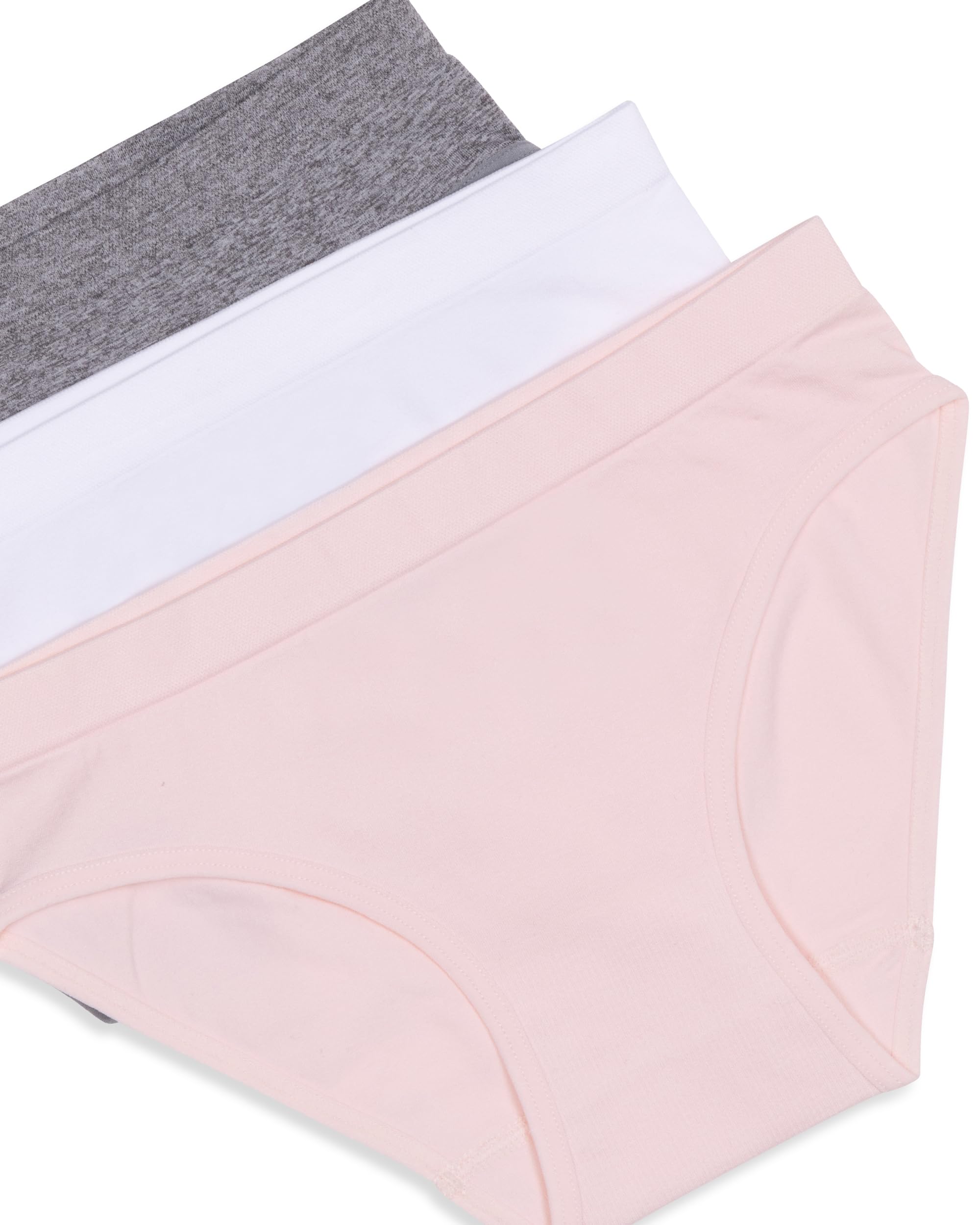 Maidenform Girls' Seamless Hipster Underwear - Soft Comfortable Cotton Panties for Everyday Wear - Perfect for School, Playtime & Sleepovers