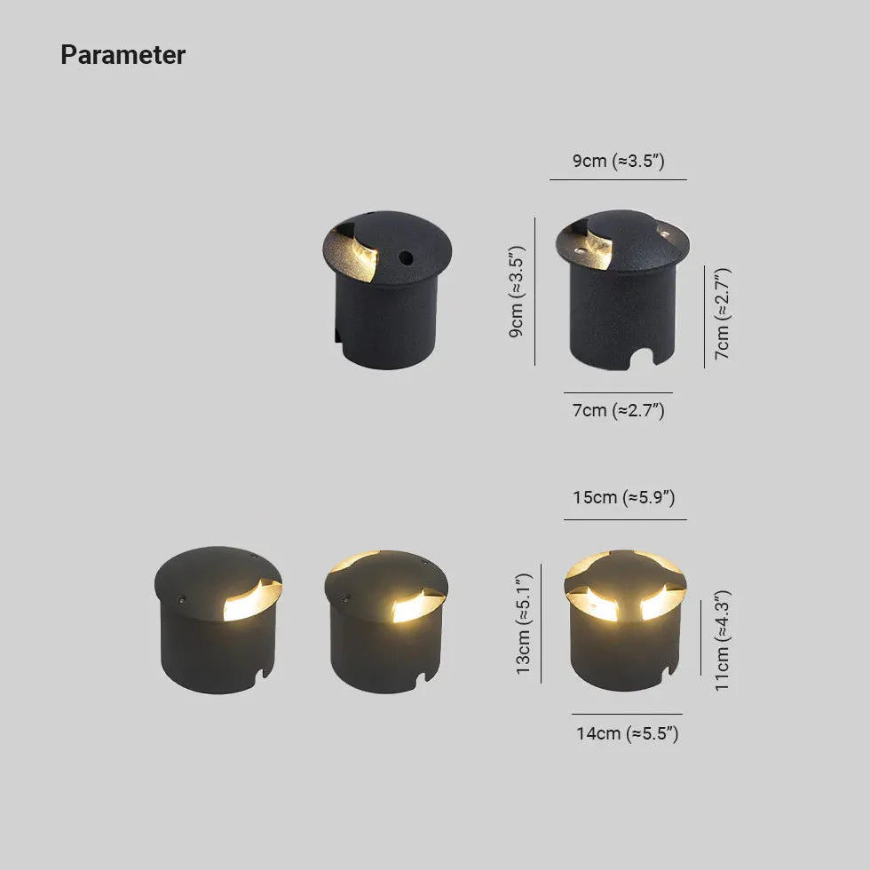 Black LED Recessed Outdoor Stair Lights - Waterproof Step Lighting for Stairs, Pathways & Garden - Perfect for Home, Deck, Patio & Landscape Illumination