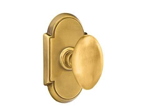 Emtek Full Dummy Set - Style 8 Rosette with Egg Knob in Flat Black (US19) | Premium Cabinet Hardware for Modern Kitchens & Bathrooms