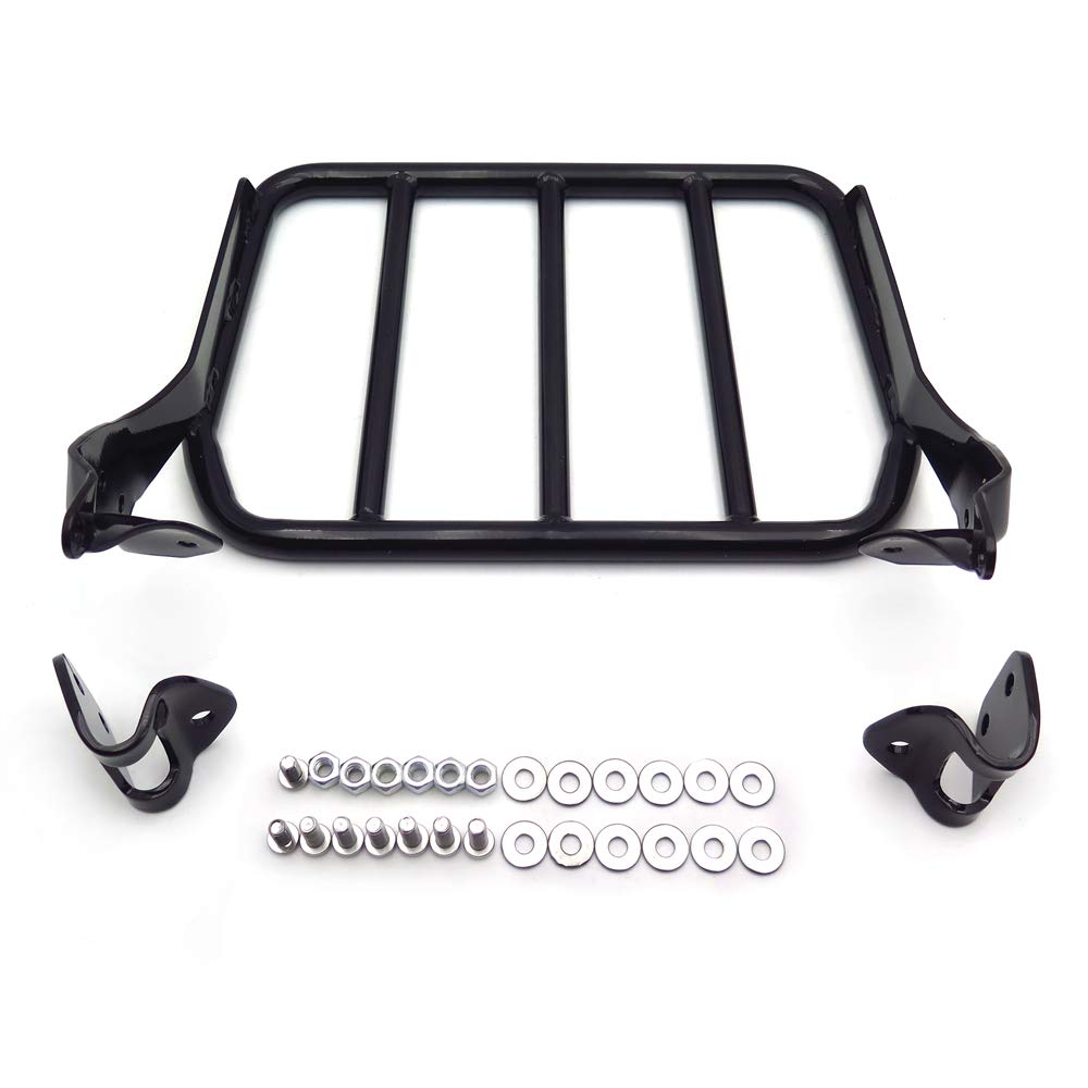 Black Sport Luggage Rack for 2018-2020 Harley Davidson Fat Boy & Breakout - Heavy Duty Motorcycle Sissy Bar Accessory for Road Trips & Touring