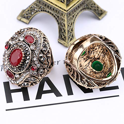 Antique Turkish Jewelry Ring for Women with Colorful Stones - Perfect for Parties & Gifts