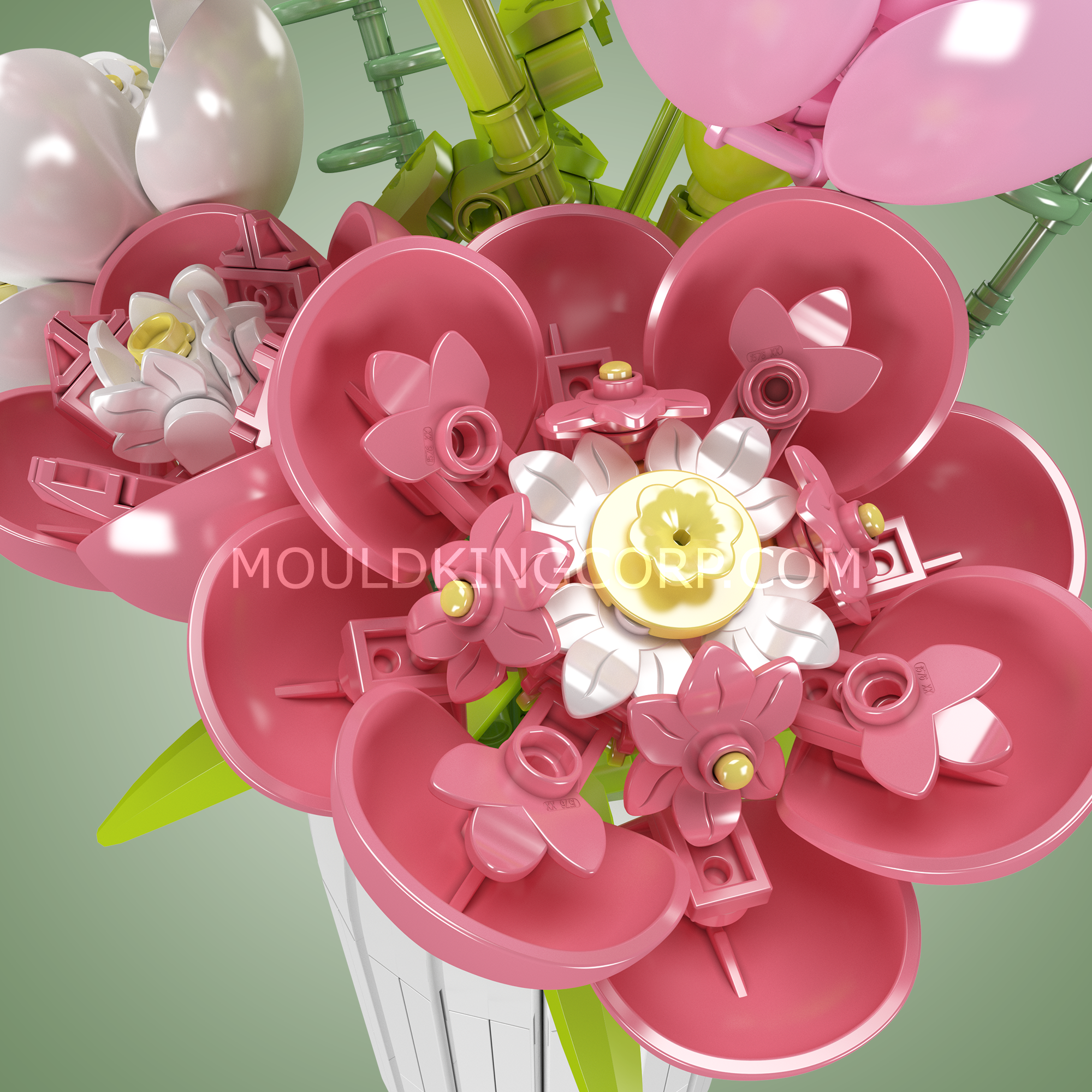 Mould King 10059 Peony Flowers Bouquet Building Set - 866 PCS DIY Creative Building Blocks for Adults, Home Decor, Gift Idea | Perfect for Birthday, Wedding, Anniversary & Home Decoration