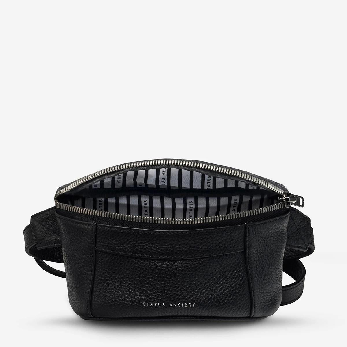 Best Lies Bum Bag (Black) - Waterproof Waist Pack for Travel, Hiking & Running - Hands-Free Crossbody Fanny Pack for Men & Women
