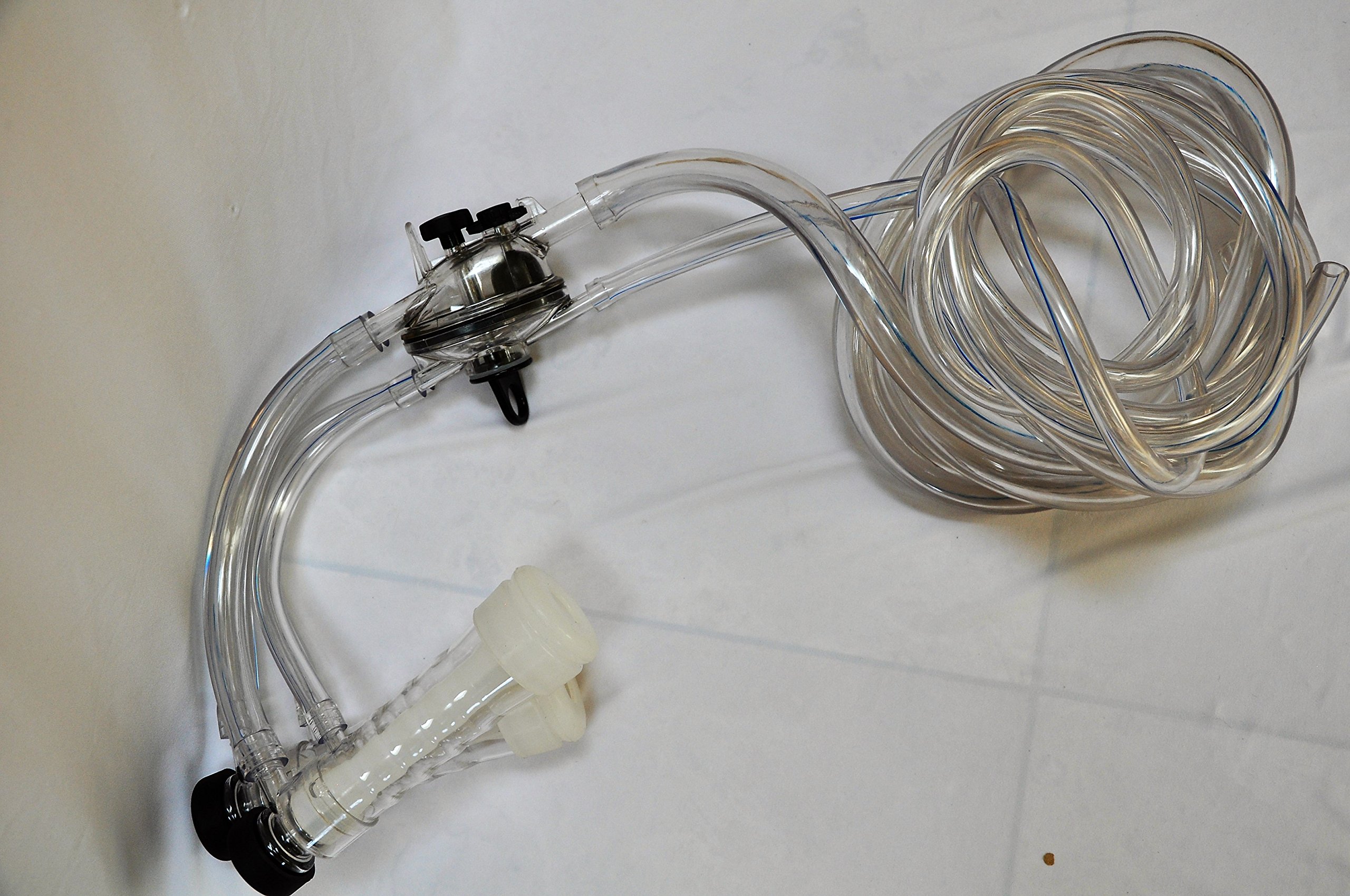 Goat Milking Machine Claw Cluster with Teat Cups, Liners & Inflation - Dual Claw System with Long Milk Hose & Pulsation Line for Bucket/Pulsator - Ideal for Small Dairy Farms & Homestead Goat Milking