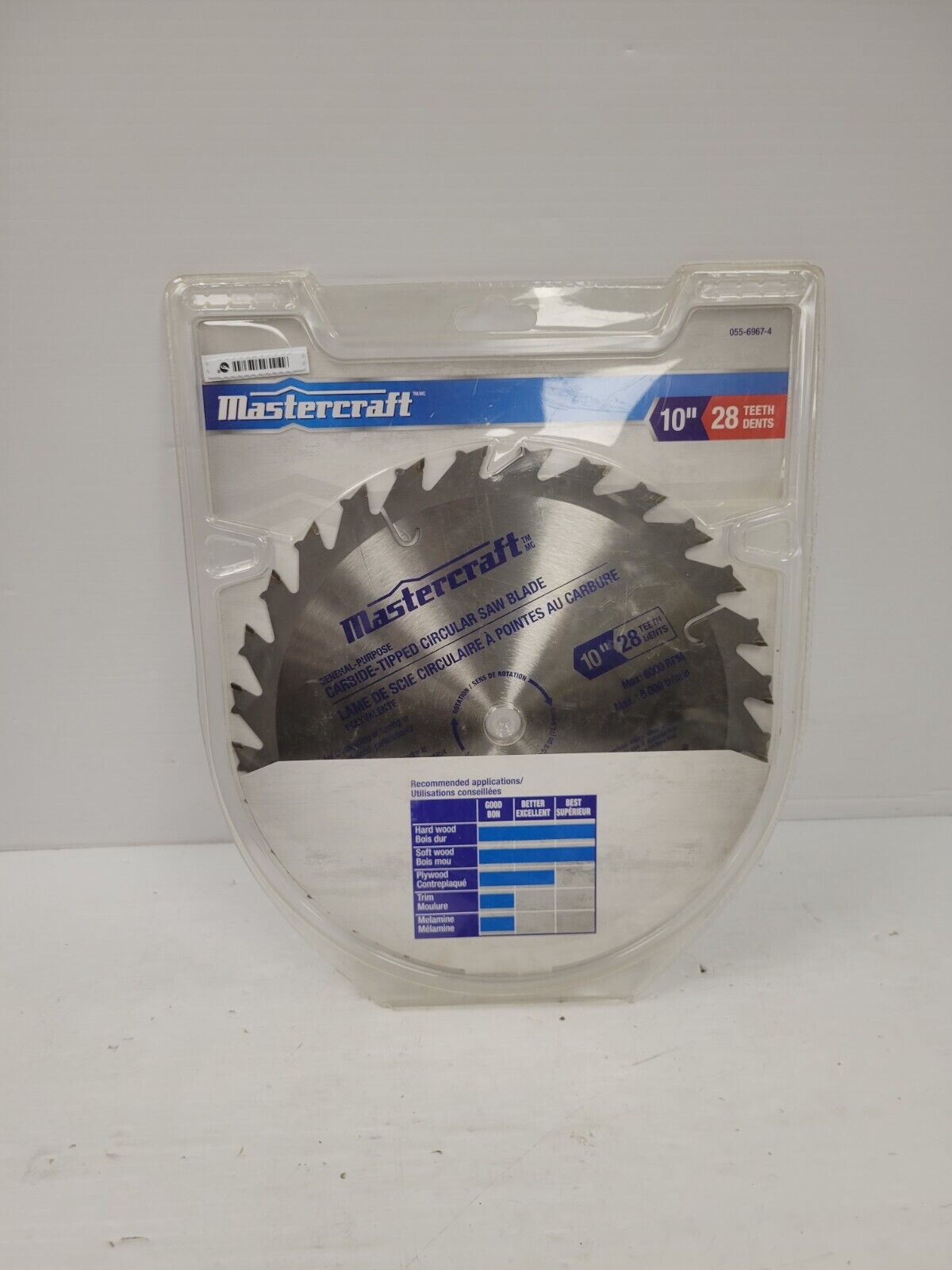 Mastercraft 055-5967 4-Blade Replacement Saw Blades - Ideal for Woodworking, DIY Projects, and Home Renovations