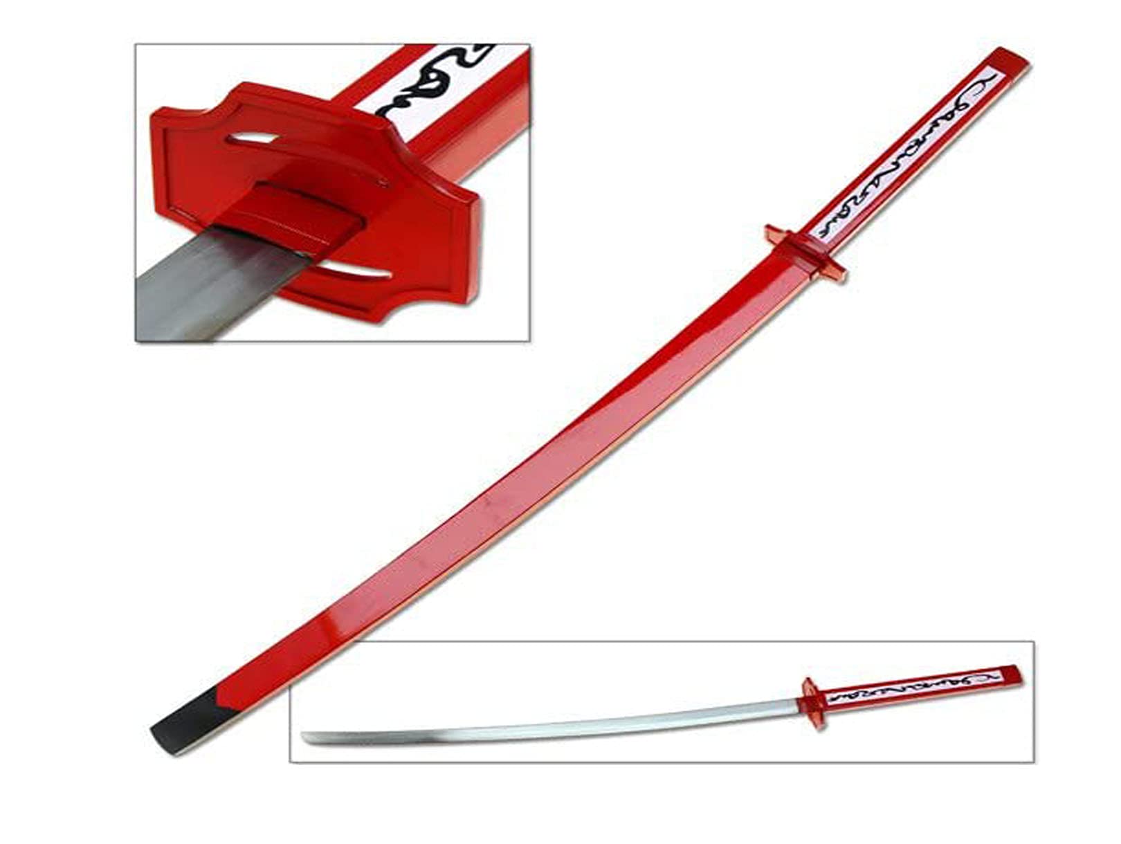 Premium Japanese Anime Sword - High Carbon Steel Katana with Red Blade - Perfect for Cosplay, Collecting & Martial Arts Training