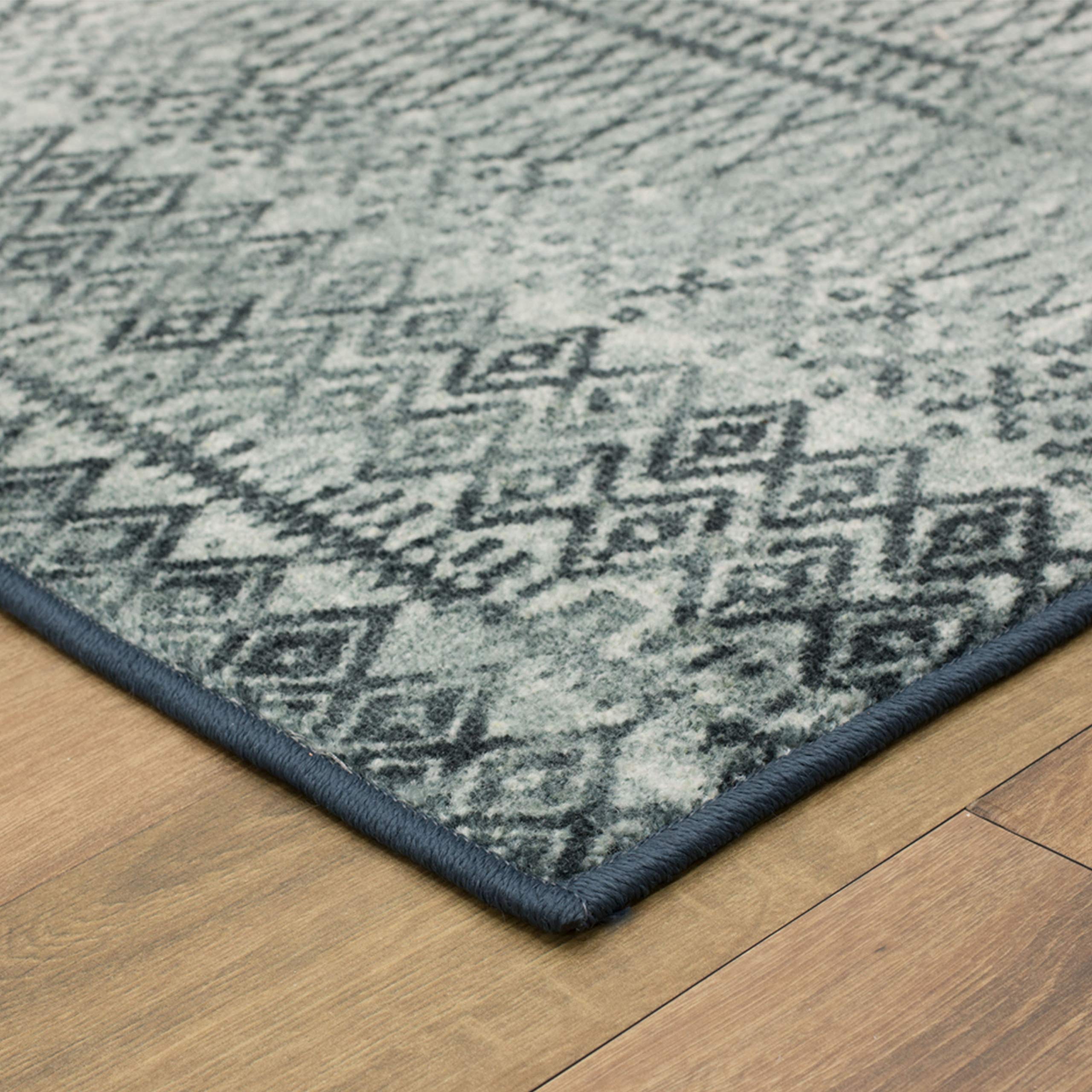 Mohawk Home Charcoal Prale Area Rug 2'x5' - Soft Indoor Runner Rug for Living Room, Bedroom, Hallway - Non-Slip Low Pile Carpet for Home Decor