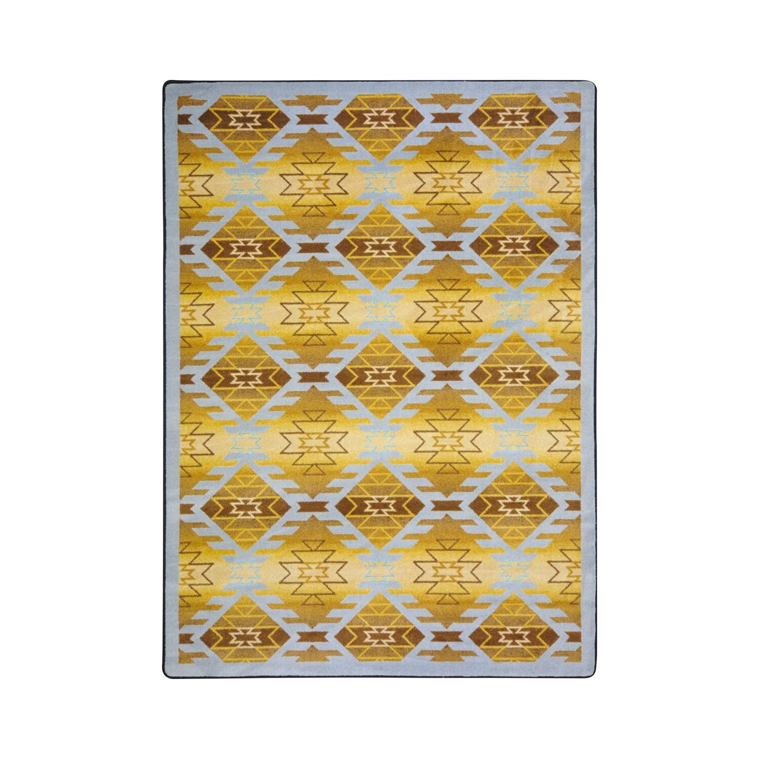 Joy Carpets Kaleidoscope Canyon Ridge Whimsical Area Rugs - Non-Slip Soft Living Room Rug, Copper Canyon Design - Perfect for Bedroom, Nursery, Kids Room & Playroom Decor