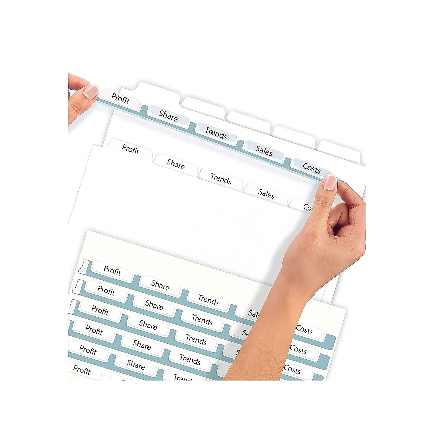 Avery Index Maker Clear Label Divider Tabs - 5-Tab Set for Organizing Files, Folders, and Documents - Perfect for Office, School, and Home Organization