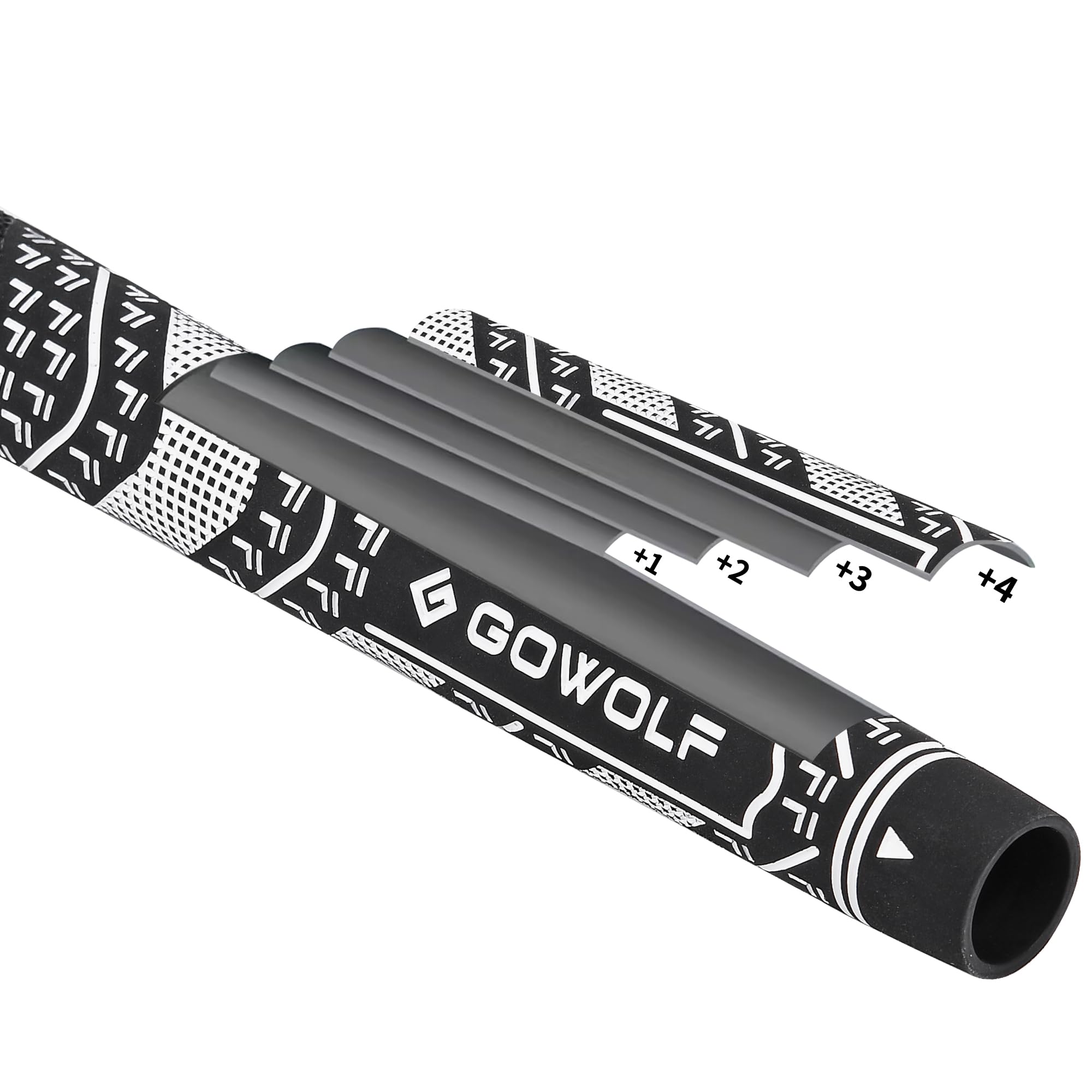 Gowolf 2024 New Cross Corded Rubber Golf Grips - 13 Pack with Free 15 Tapes | Multi-Compound Hybrid Golf Club Grips for Improved Control & Back Rib Design | Perfect for Driving Range Practice & Tournament Play