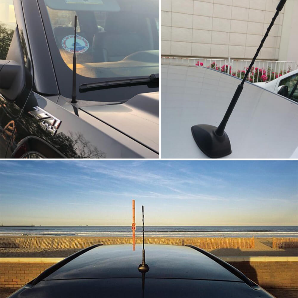Universal Black Antenna Toppers - Waterproof PVC Rubber Car Antenna Cover for Vehicles - Perfect for Trucks, SUVs, and Classic Cars