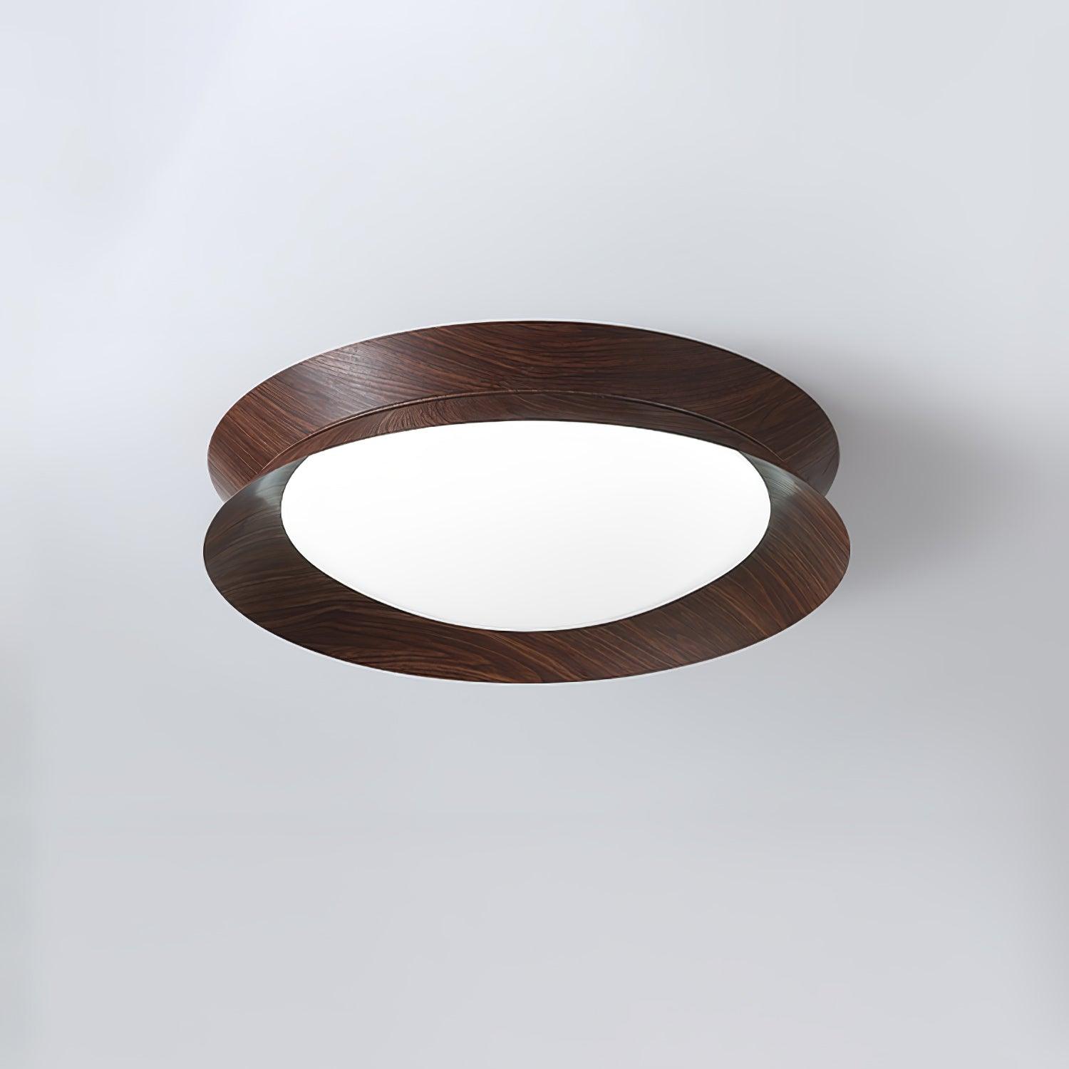 Modern Double Half Round Ceiling Light Fixture - LED Flush Mount for Bedroom, Living Room & Kitchen - Dimmable Ambient Lighting for Home Decor