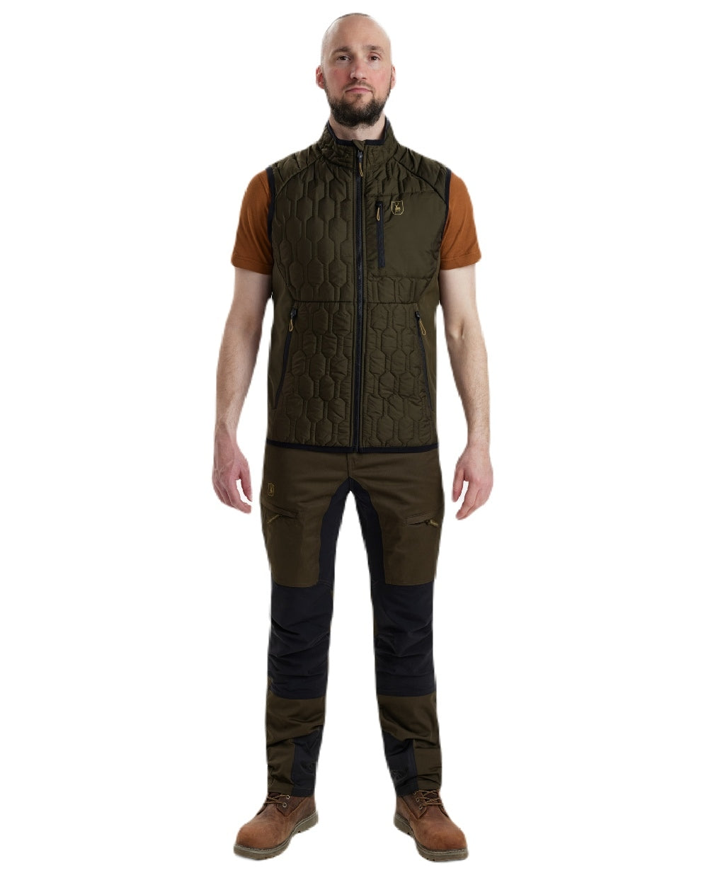 Deerhunter Mossdale Quilted Waistcoat for Men - Lightweight Hunting Vest with Multiple Pockets - Perfect for Outdoor Adventures, Camping, and Shooting Sports
