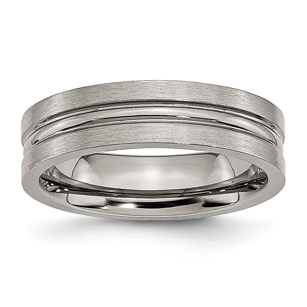ICE CARATS 6mm Titanium Wedding Band Ring for Men - Durable & Lightweight Mens Jewelry - Perfect Gift for Dad, Husband & Grooms - Ideal for Weddings, Anniversaries & Everyday Wear