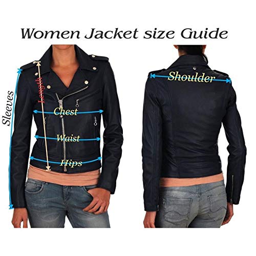 Women's Genuine Leather Motorcycle Jacket - Stylish Black Biker Outerwear for Riding & Casual Wear