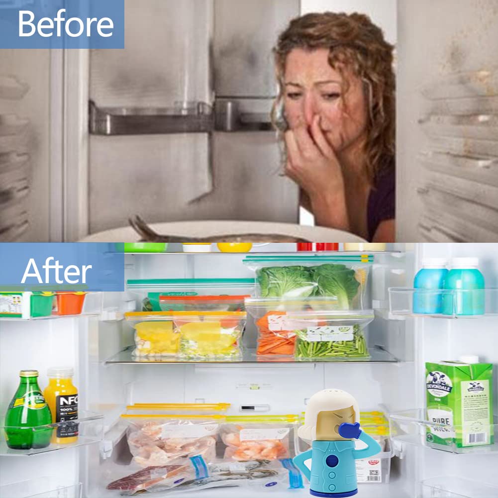 Abnaok Microwave Cleaner & Fridge Deodorizer 2-Pack - Quick & Easy Cleaning for Home & Office - Includes English Manual - Perfect for Kitchen Maintenance & Odor Removal