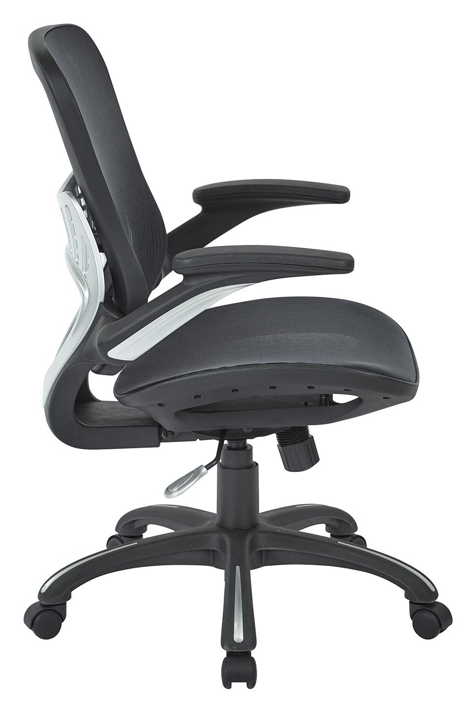 Office Star Ventilated Mesh Manager's Office Chair - Breathable Seat & Back Support, Black Base - Ergonomic Desk Chair for Home Office & Workspace