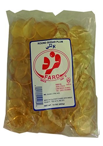 Sadaf Round Sugar Candy (Poolaki) - 10oz Bag - Traditional Persian Hard Candy for Tea Time, Parties & Gifting - Sweet Treat for Holidays & Special Occasions