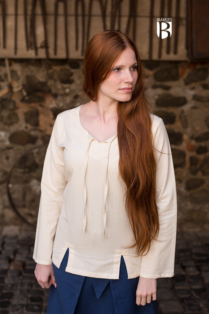 Lysia Natural Blouse for Women - Elegant & Comfortable Top for Casual Wear, Office & Outings