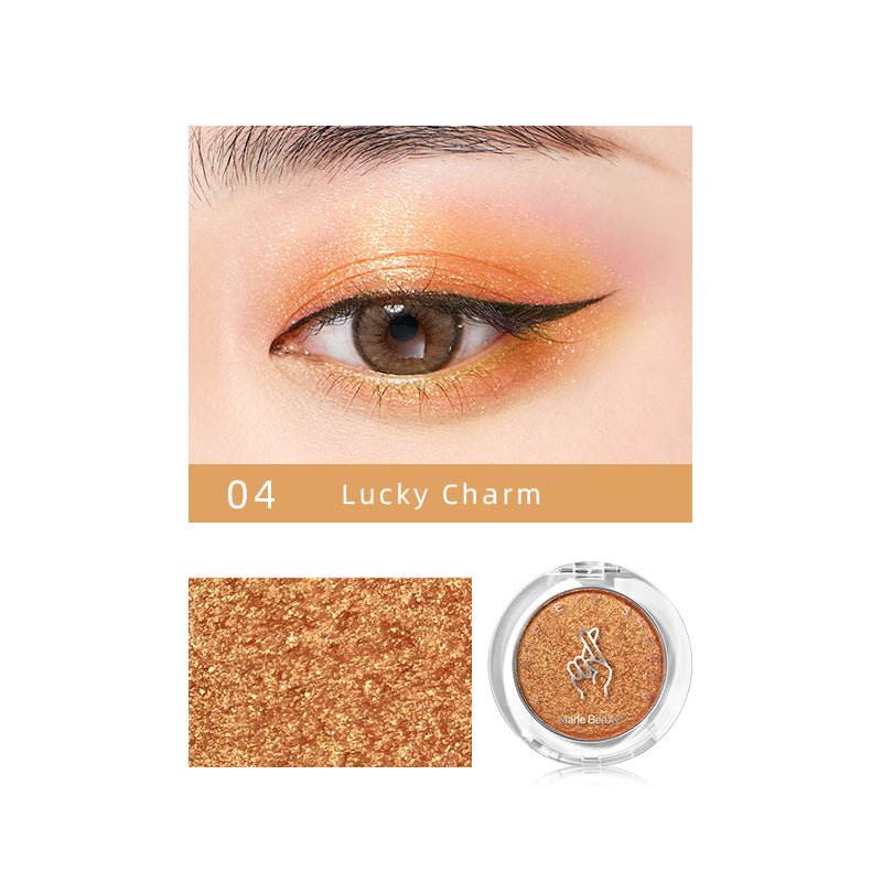 MARIEBEAUTY Glass Monochrome Eye Shadow - Long Lasting Shimmer Eyeshadow Palette for Day & Night Makeup - Perfect for Party, Wedding & Special Occasions