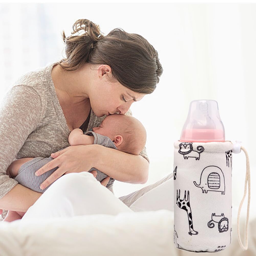 Portable Baby Bottle Warmer Insulation Cover - Thermal Milk Bottle Bag for Breastmilk & Formula - Perfect for Car Travel, Outings & Daycare - BPA-Free Baby Bottle Sleeve & Tote Bag