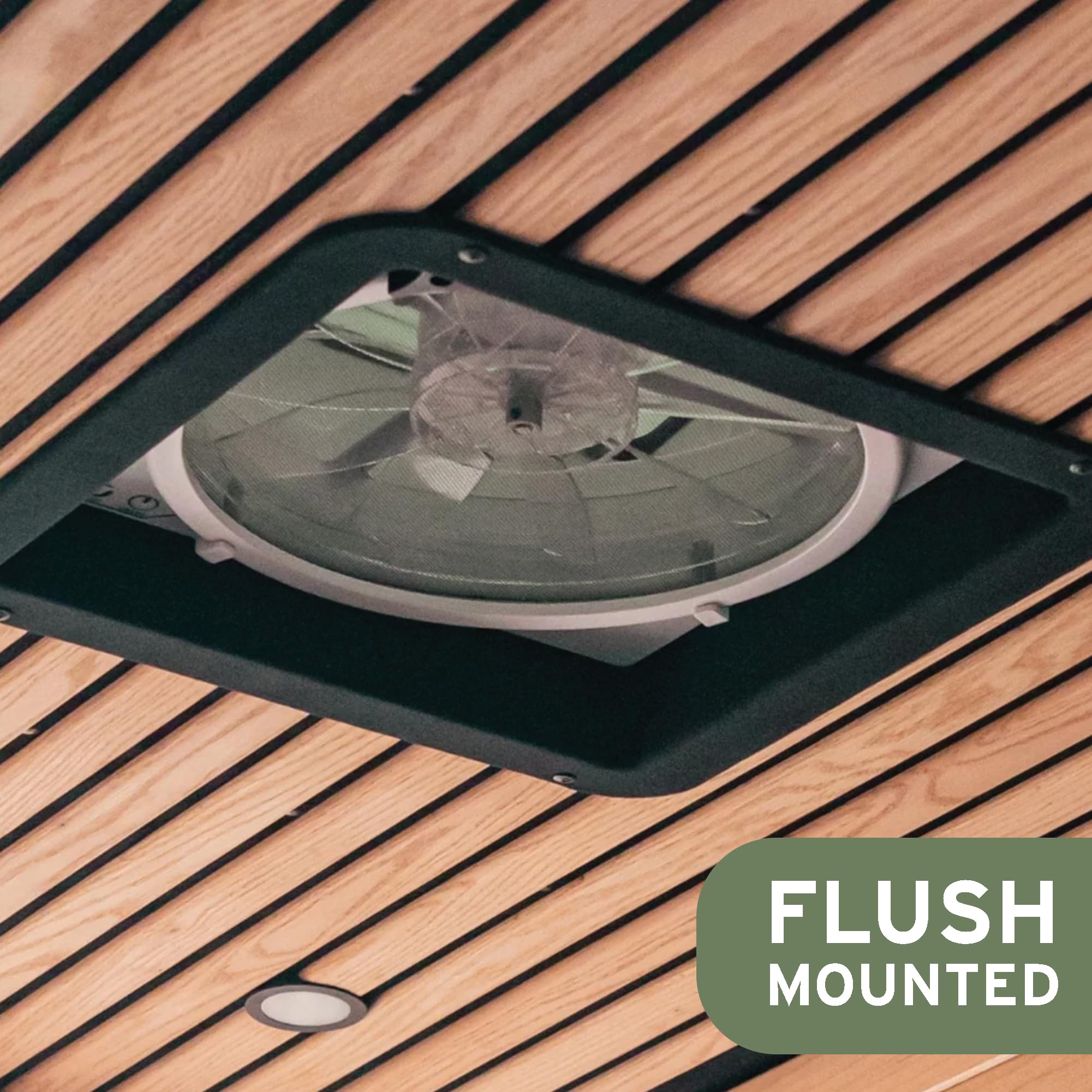 MaxxFan Deluxe Remote Ventilation Fan with Smoke Grey Lid - 0007500K - Perfect for RVs, Campers & Trailers - Stay Cool on the Road