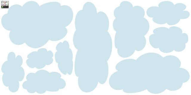 Sky Blue Cloud Wall Mural - Self-Adhesive Removable Wallpaper for Bedroom, Nursery & Living Room Decor - Perfect for Home, Office & Commercial Spaces