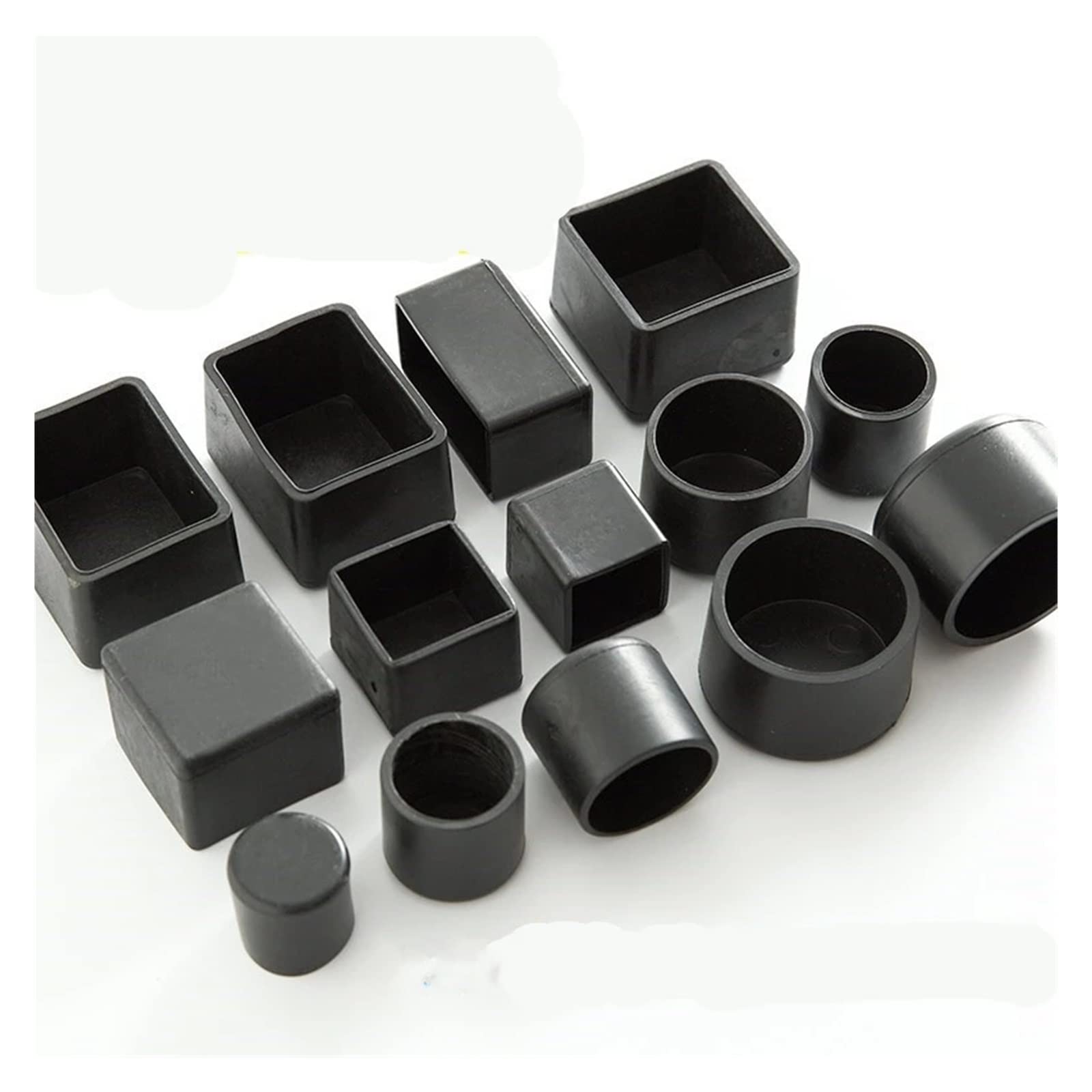 Non-Slip Chair Leg Caps - 4 Pack Square Felt Pads for Furniture Leveling, Floor Protectors, Table Leg Covers & Pipe Caps - Perfect for Hardwood Floors & Noise Reduction