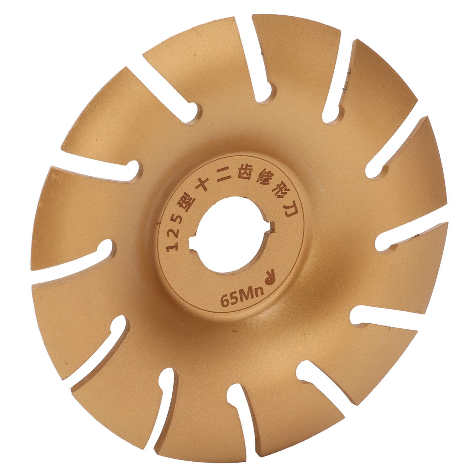 125mm Stainless Steel Wood Carving Disc - 12T High Efficiency Grinder Shaping Wheel for Polishing & Sanding | Easy Installation & Durable | Perfect for DIY Woodworking, Furniture Restoration & Metal Crafting (Gold)