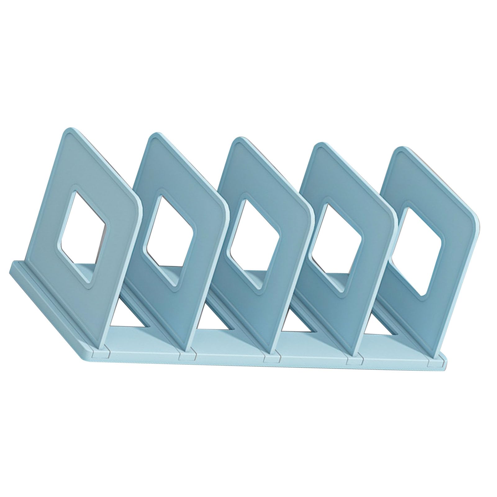 Modern PP Book Organizer & File Holder - Space Saving Desk Shelf for Office, Classroom & Home Use - Desktop Document Organizer (Blue) - Perfect for Decluttering Workspaces & Organizing Books, Files & Supplies