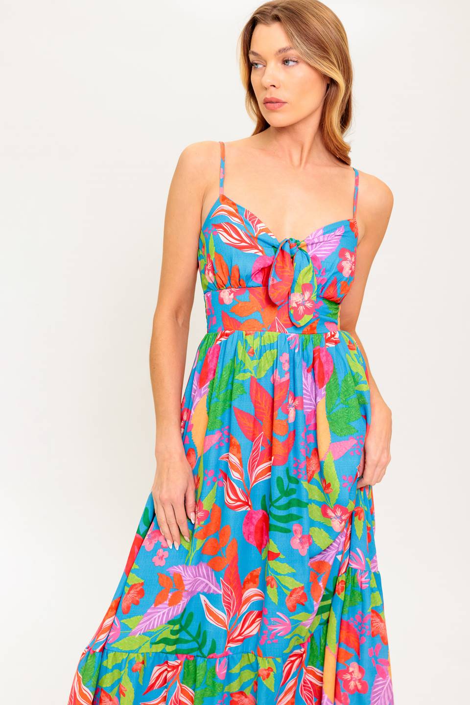 Color Crush Cami Dress in Blue - Flowy Summer Dress for Beach, Vacation & Casual Outings