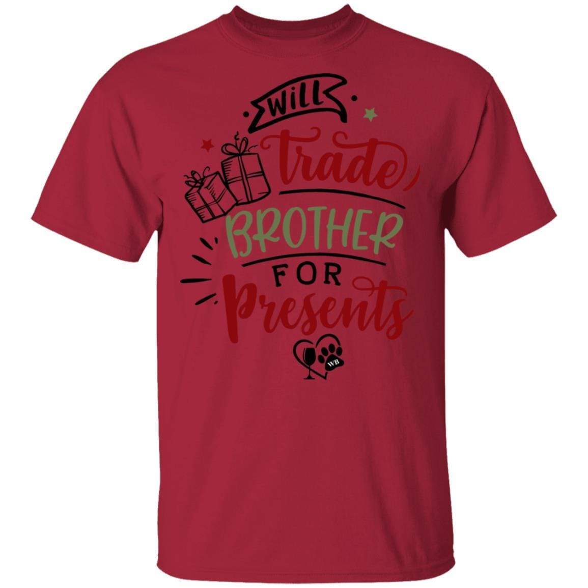 WineyBitches.Co Funny Sibling Gift T-Shirt - 5.3 oz Cotton Tee - Perfect for Christmas, Birthday & Family Reunion Gifts