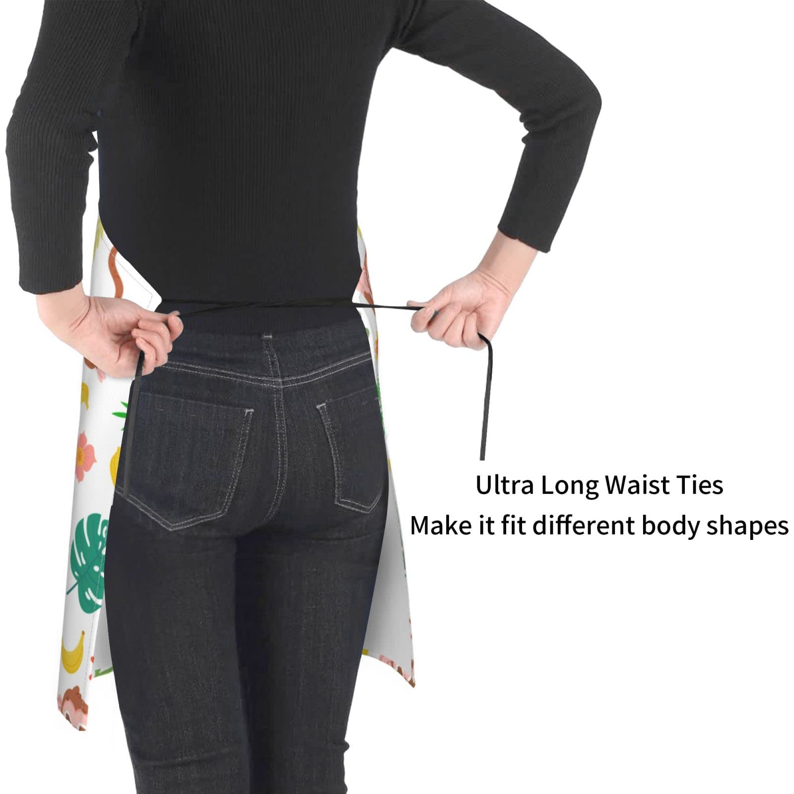 Waterproof Adjustable Apron with Pockets for Kitchen, Painting & Gardening