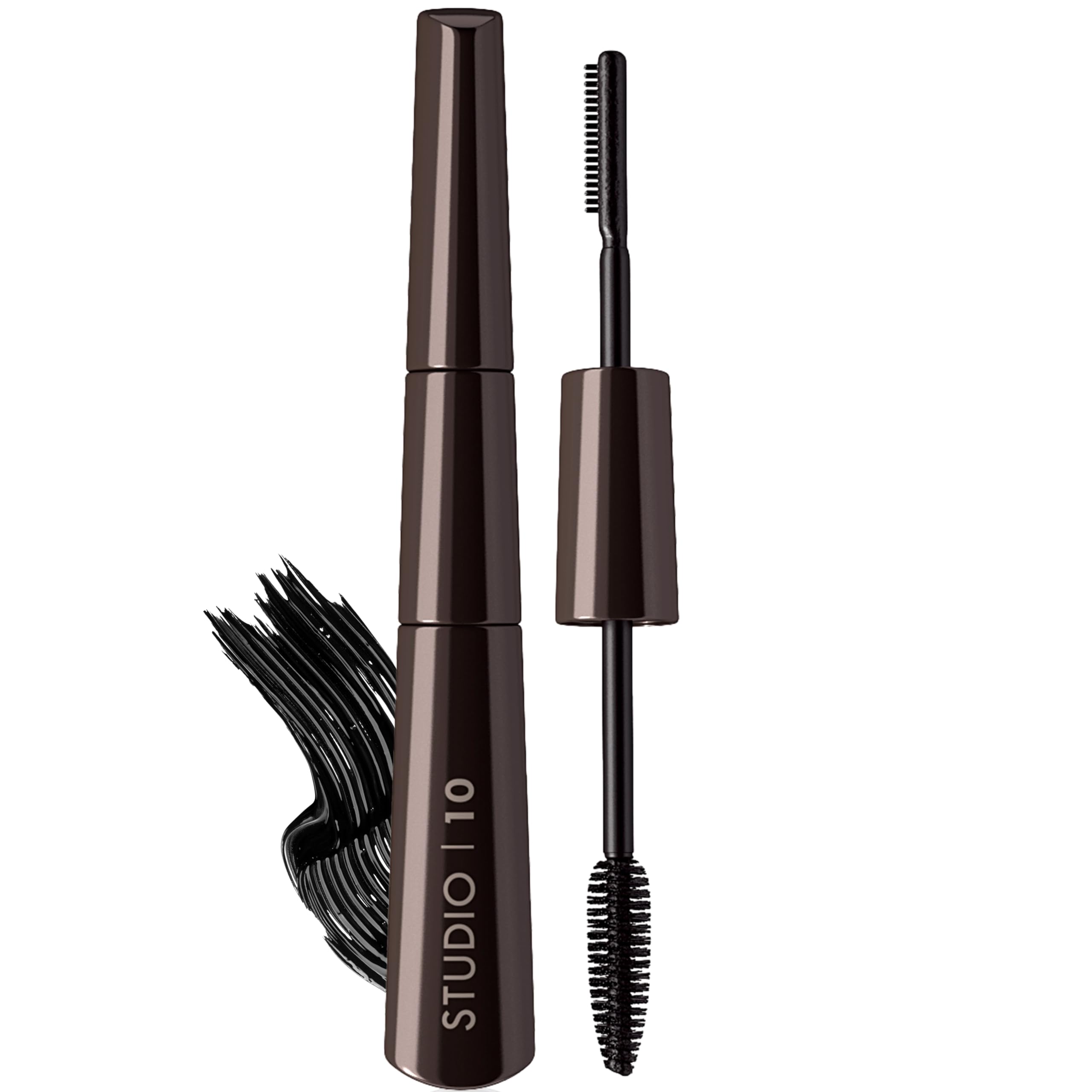 Studio 10 Black Mascara for Mature Women - Lengthening & Volumizing Tubing Mascara with Lash Lift Effect - Waterproof Formula Infused with Hyaluronic Acid (8ml) - Perfect for Everyday Wear, Special Occasions & Sensitive Eyes
