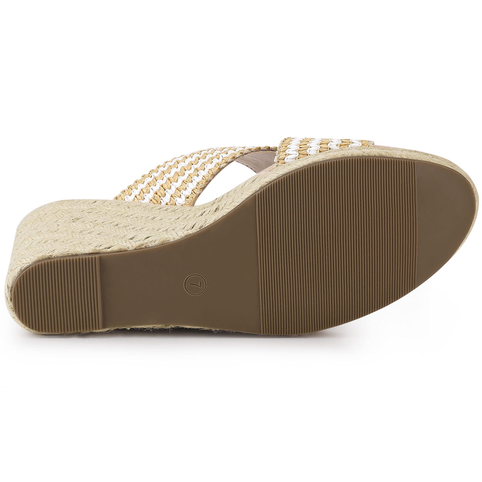 Allegra K Women's Espadrilles Wedge Sandals - Comfortable Slide Wedges for Summer | Beach, Vacation & Casual Outfits