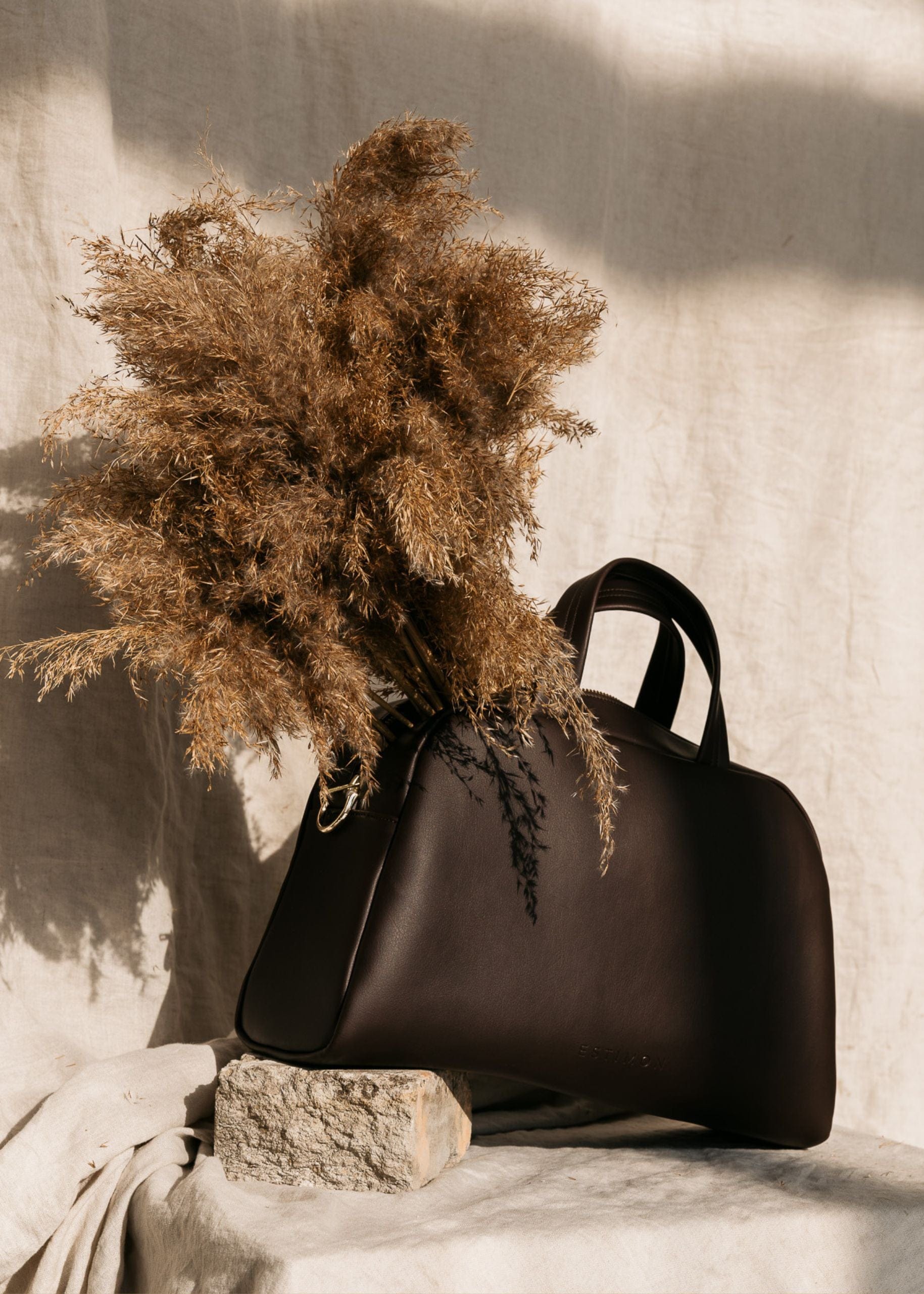 Vegan Crossbody Bag for Women - Bowling Corn Leather Handbag in Chocolate Brown | Perfect for Casual Outings, Shopping & Travel