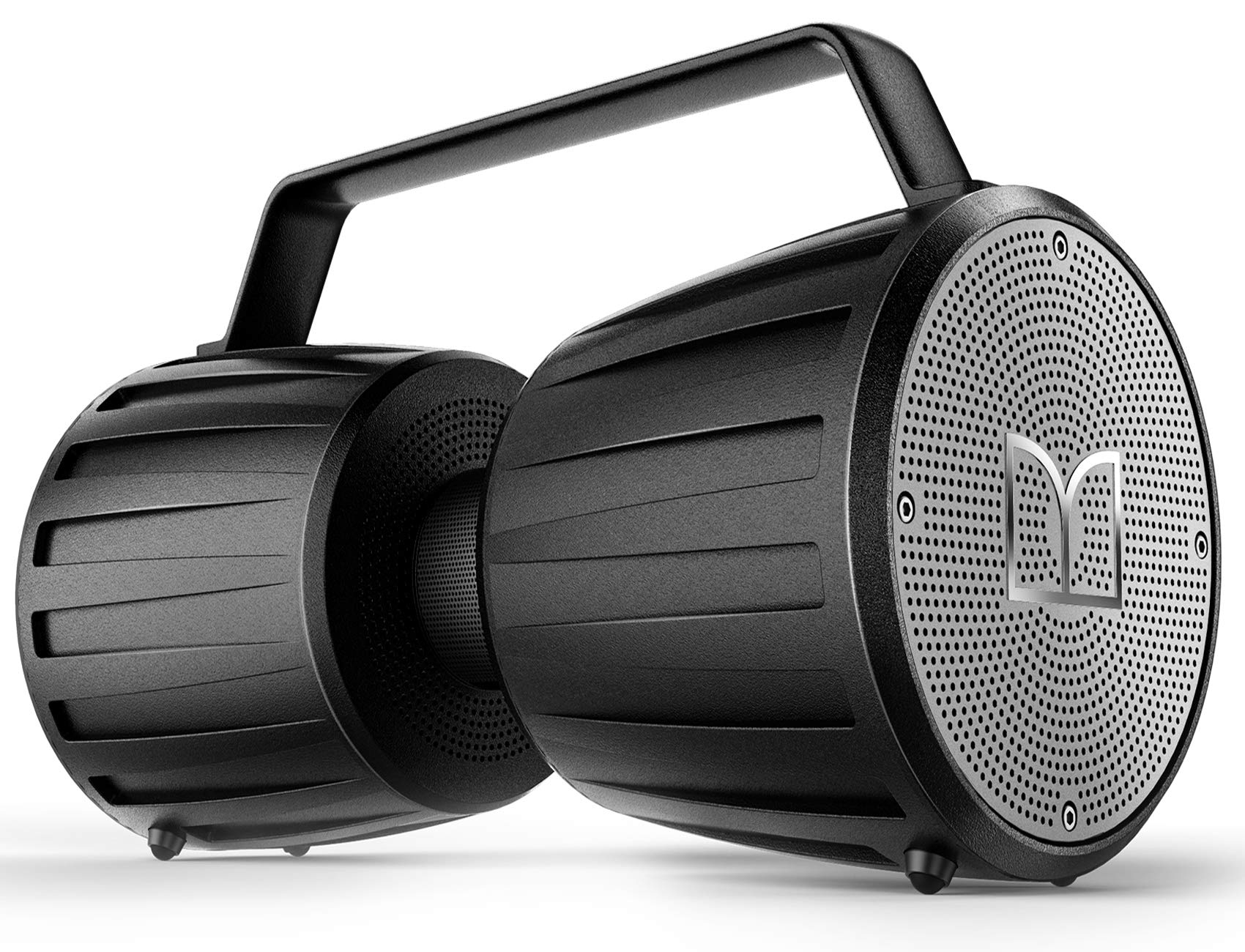 Monster Adventurer Force IPX7 Waterproof Bluetooth Speaker 5.0 - 80W Portable Wireless Speaker with Microphone for Karaoke, 40H Playtime, Bass Boost - Perfect for Outdoor Adventures, Beach Parties & Indoor Gatherings (Black)