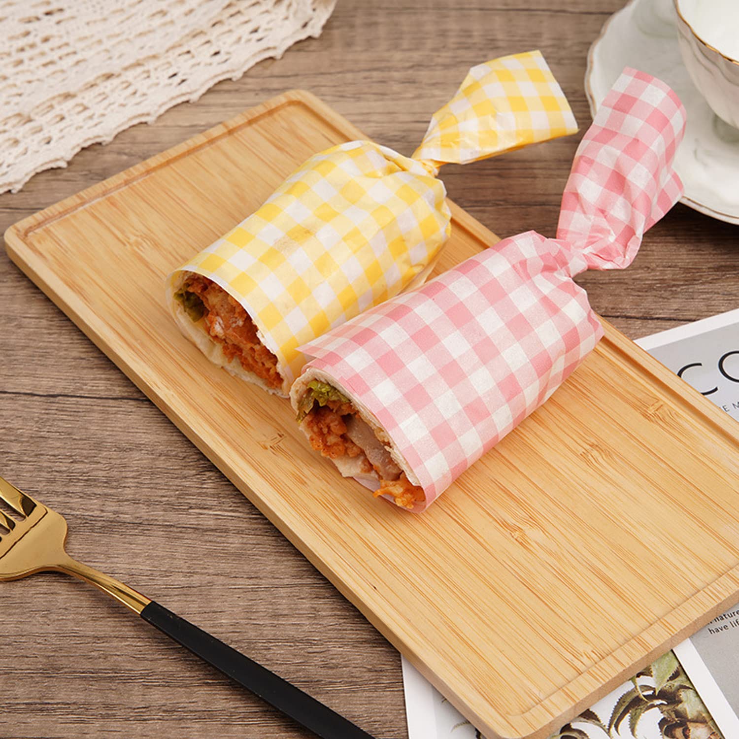 150 Pcs Wax Paper Sheets for Sandwiches, Baking & Air Fryer - Disposable Greaseproof Parchment Paper Liners for Picnics, Parties, Restaurants & Home Use - Perfect for Wrapping, Cooking & Food Storage