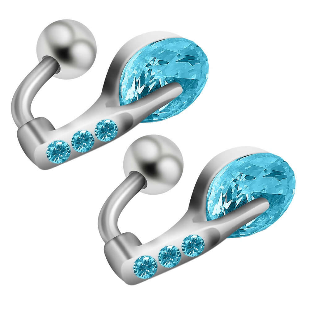 Snail Spiral Hinged Hoop Belly Button Rings - Surgical Steel Navel Piercing Jewelry for Women | QC488 | Perfect for Belly Dance, Beach Wear & Body Piercing Fashion
