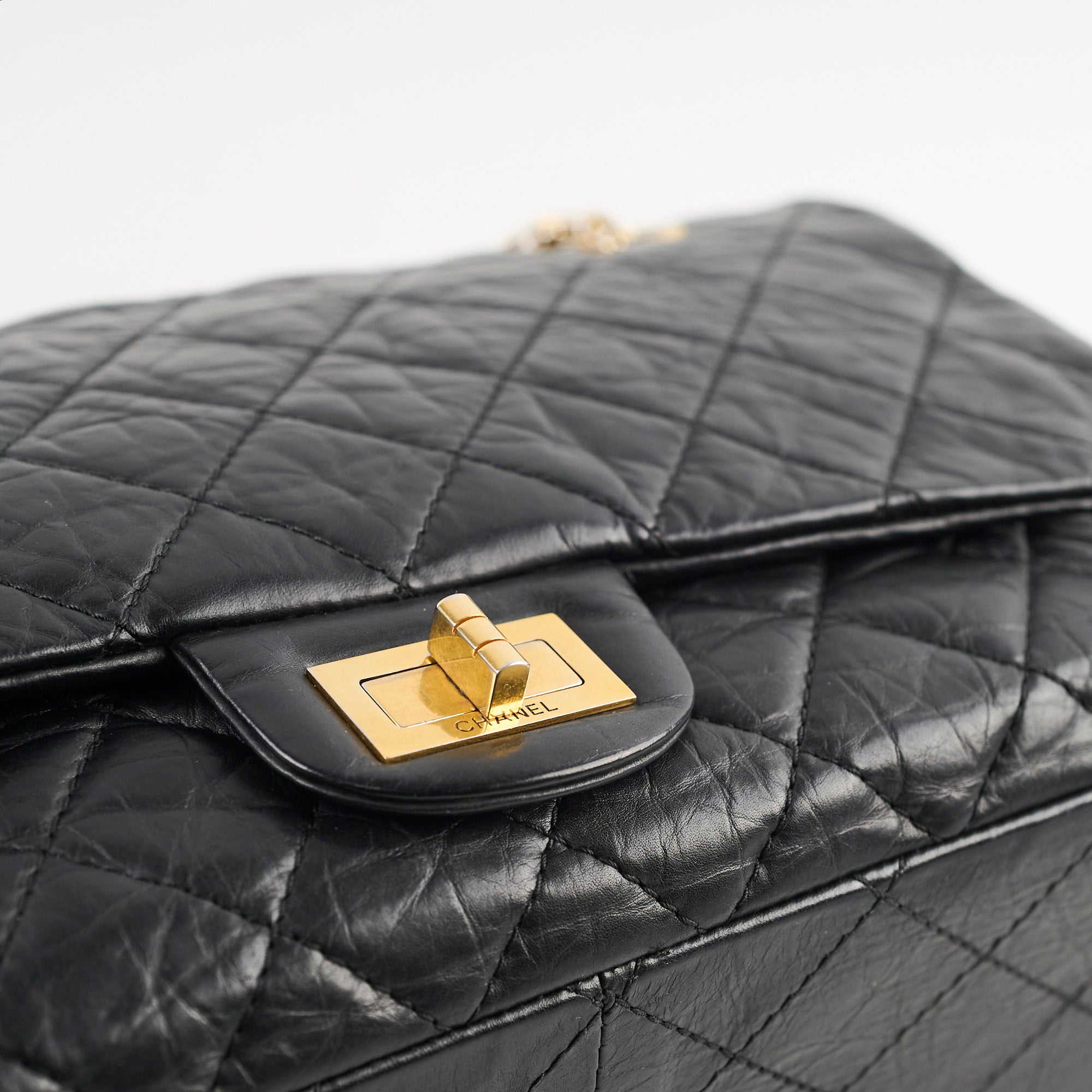 Chanel Reissue 227 Black Leather Flap Bag - Classic Luxury Handbag for Women | Perfect for Evening Events, Parties & Special Occasions