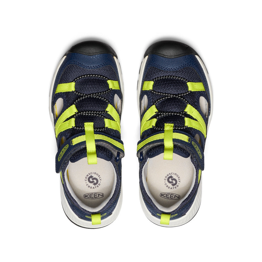 Motozoa Big Kids' Sandals - Navy Blue & Evening Primrose Color | Comfortable Water Shoes for Beach, Pool & Outdoor Play