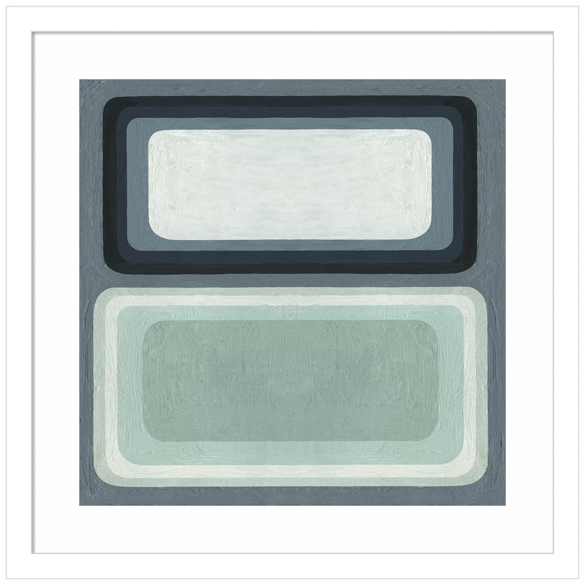 Emma Scarvey Maritime Color Field I Wood Framed Wall Art Print - 17x17 Inches, Svelte White Frame - Coastal & Nautical Home Decor for Living Room, Bedroom, Office