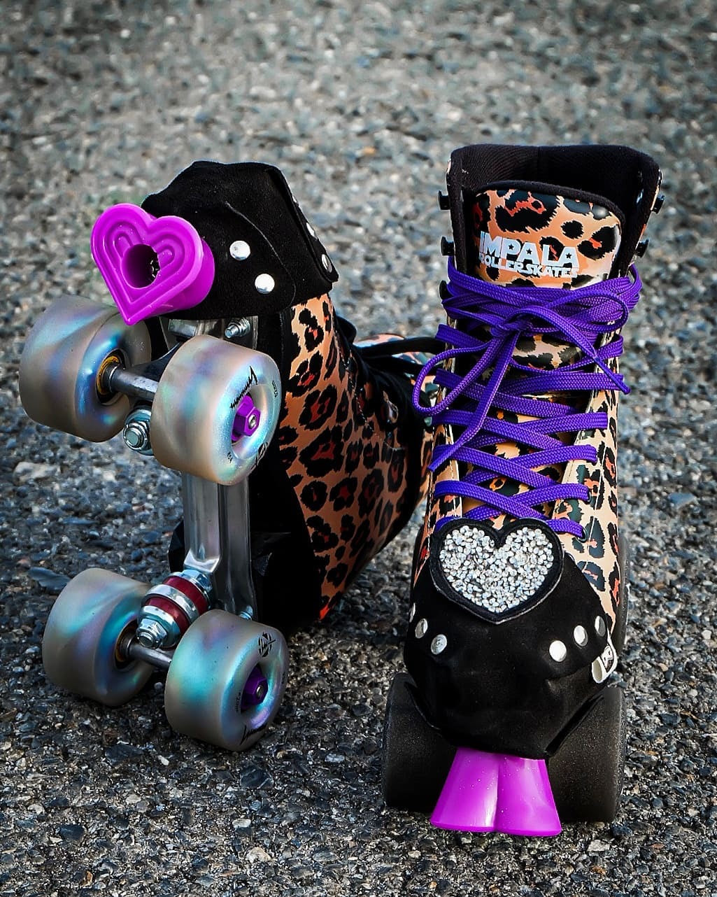 Grindstone Heartstopper Bolt-On Toe Stops - Purple Haze Roller Skate Stoppers for Derby, Artistic & Outdoor Skating