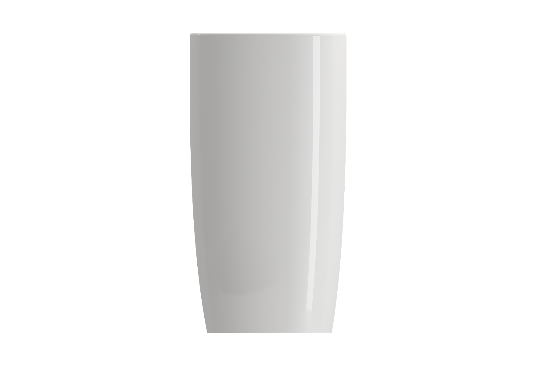 BOCCHI ETNA 33.75 Inch Monoblock Pedestal Sink - Fireclay Porcelain Bathroom Sink with Matching Drain Cover - Perfect for Small Bathrooms & Powder Rooms