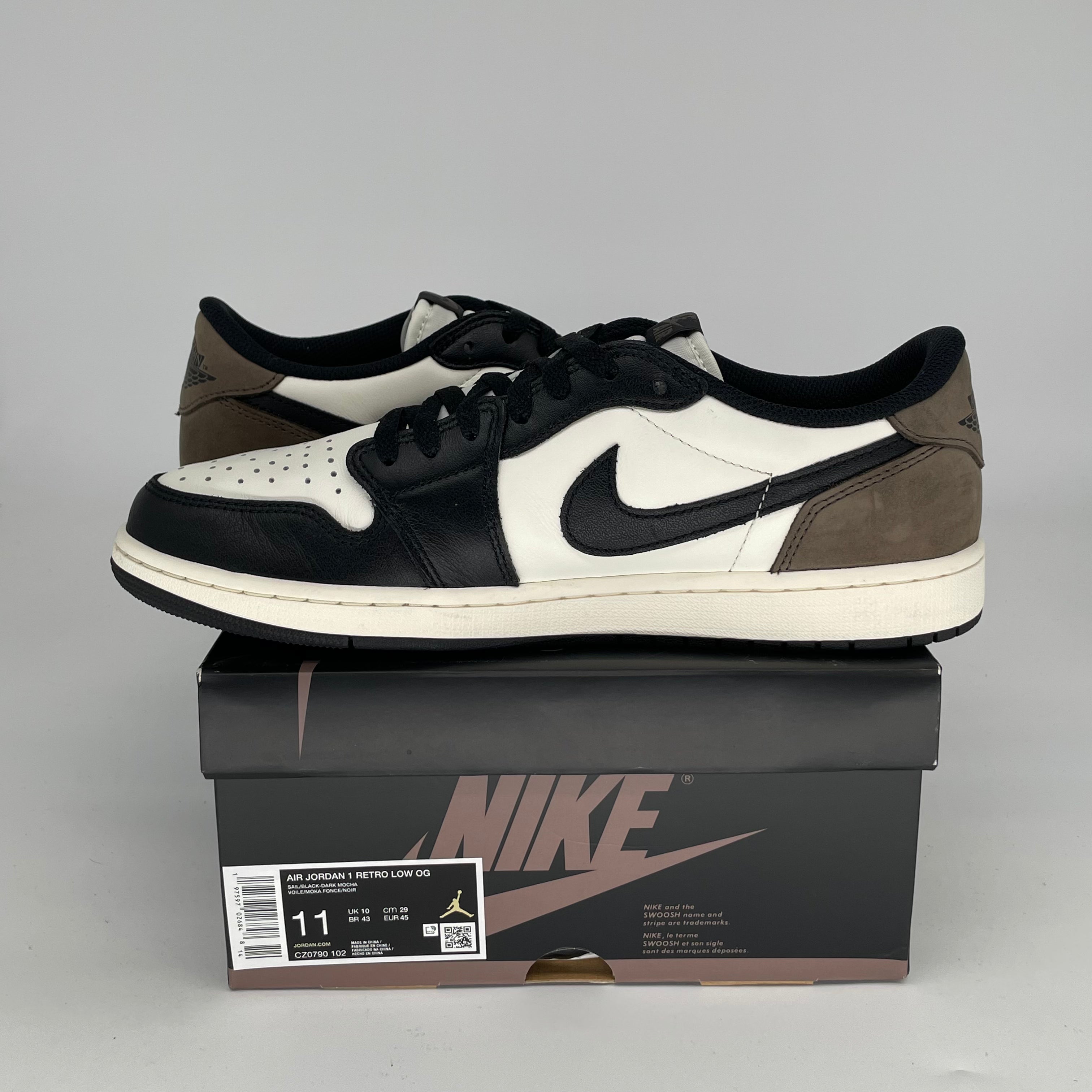 **AIR JORDAN 1 LOW MOCHA - Men's/Women's Size 11 & 12.5W - Style CZ0790-102 - Perfect for Casual Wear, Sneaker Collecting & Street Fashion**