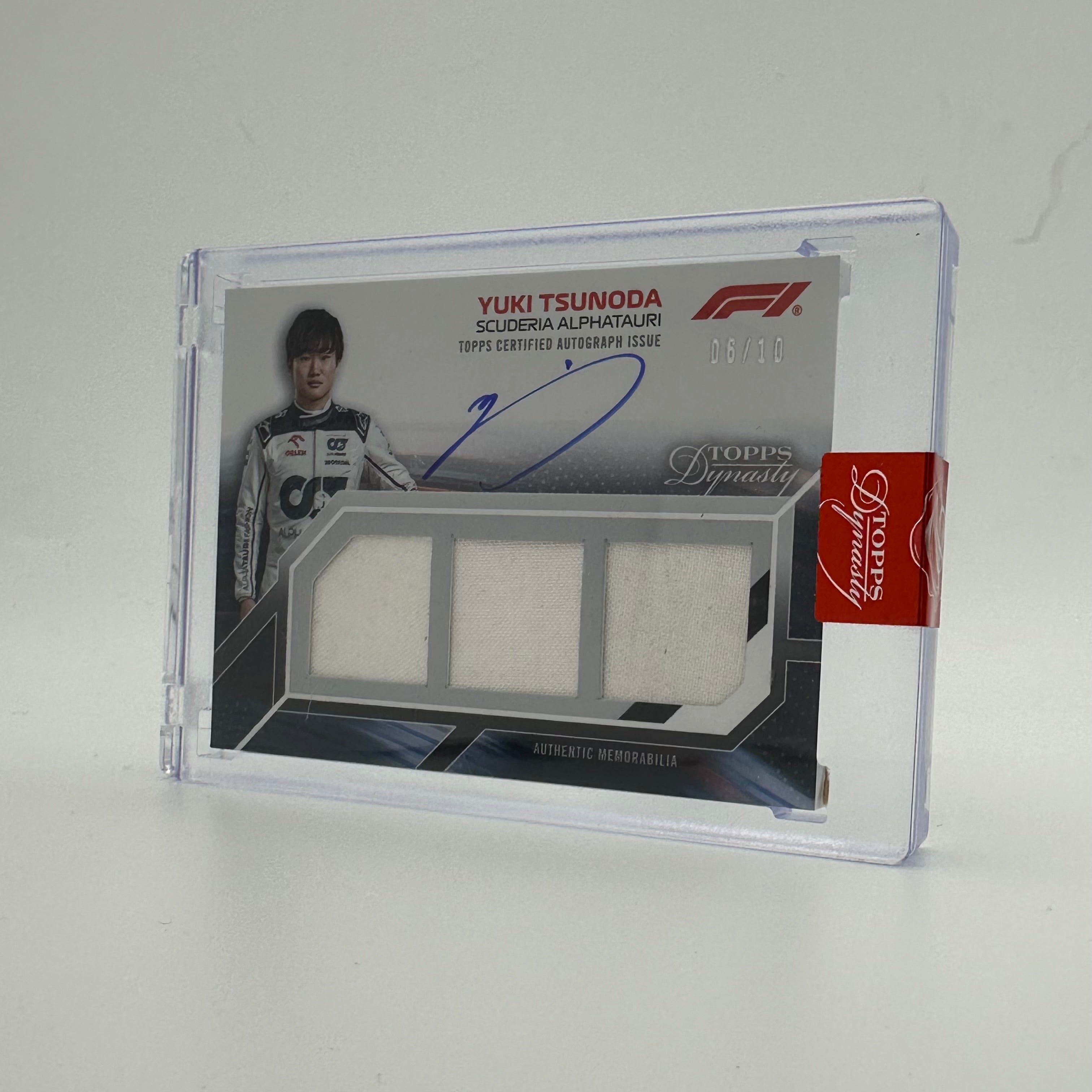 2023 Topps Dynasty Triple Relic Card #SDTRA YTII - Yuki Tsunoda 06/10 Silver - Limited Edition Baseball Memorabilia for Collectors & Sports Fans