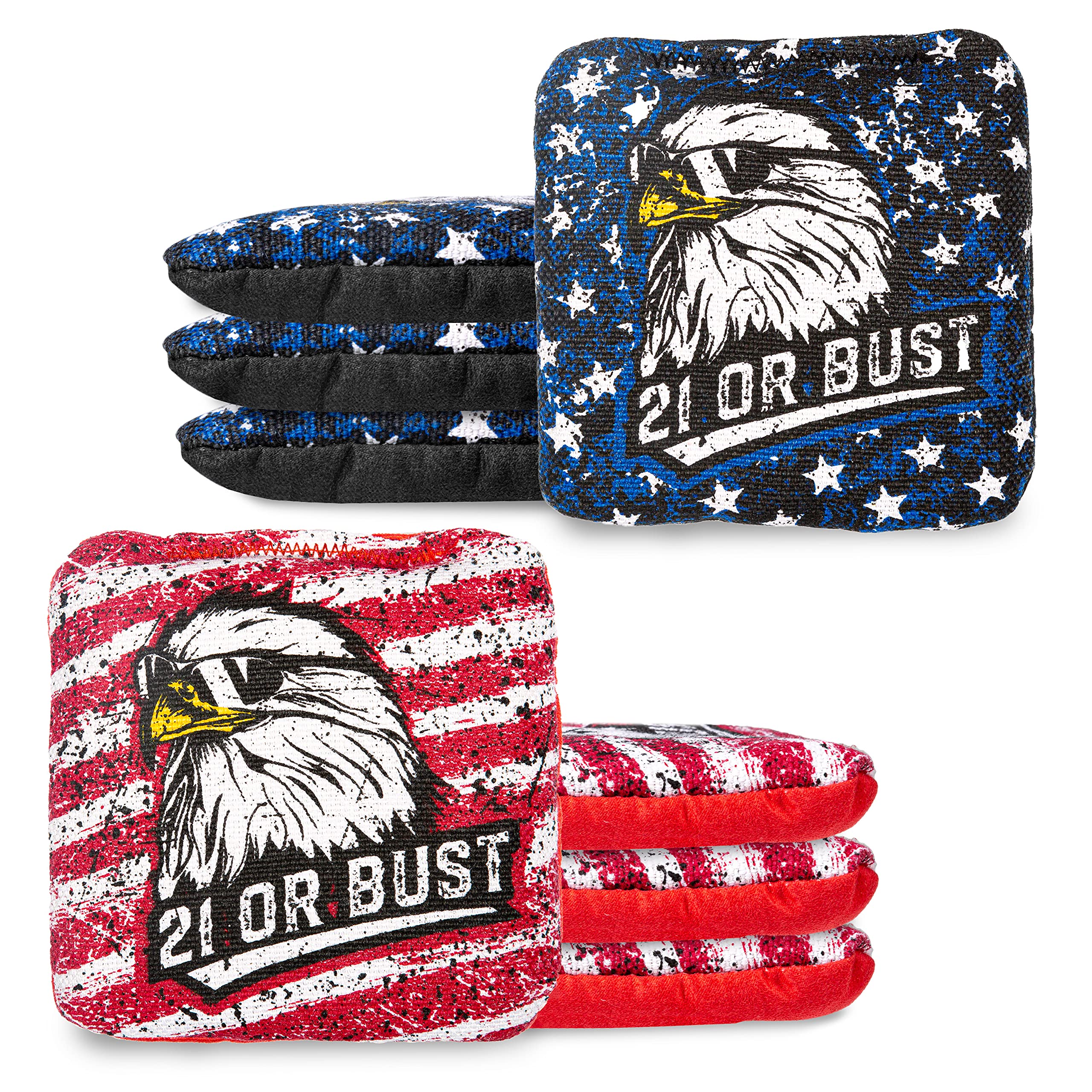 Play Platoon Tournament Series Cornhole Bags - Professional Dual Sided Slick & Sticky Cornhole Bags Set of 8 - Premium American Designed Bean Bags for Backyard Games, Tailgating, and Outdoor Parties