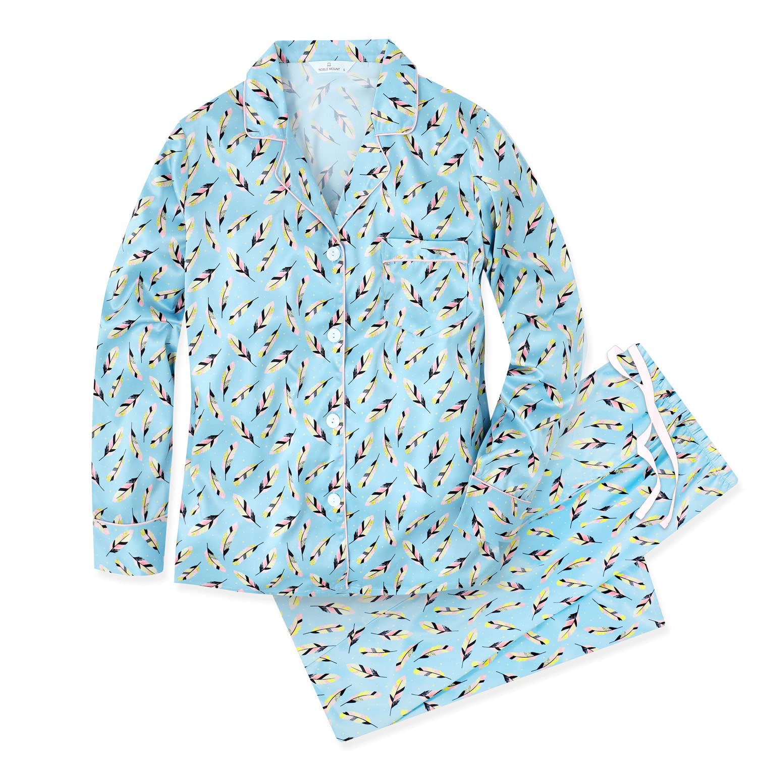 Luxury Satin Pajama Set for Women - Silky Soft Sleepwear with Comfortable Fit - Perfect for Lounging, Sleepovers & Romantic Nights