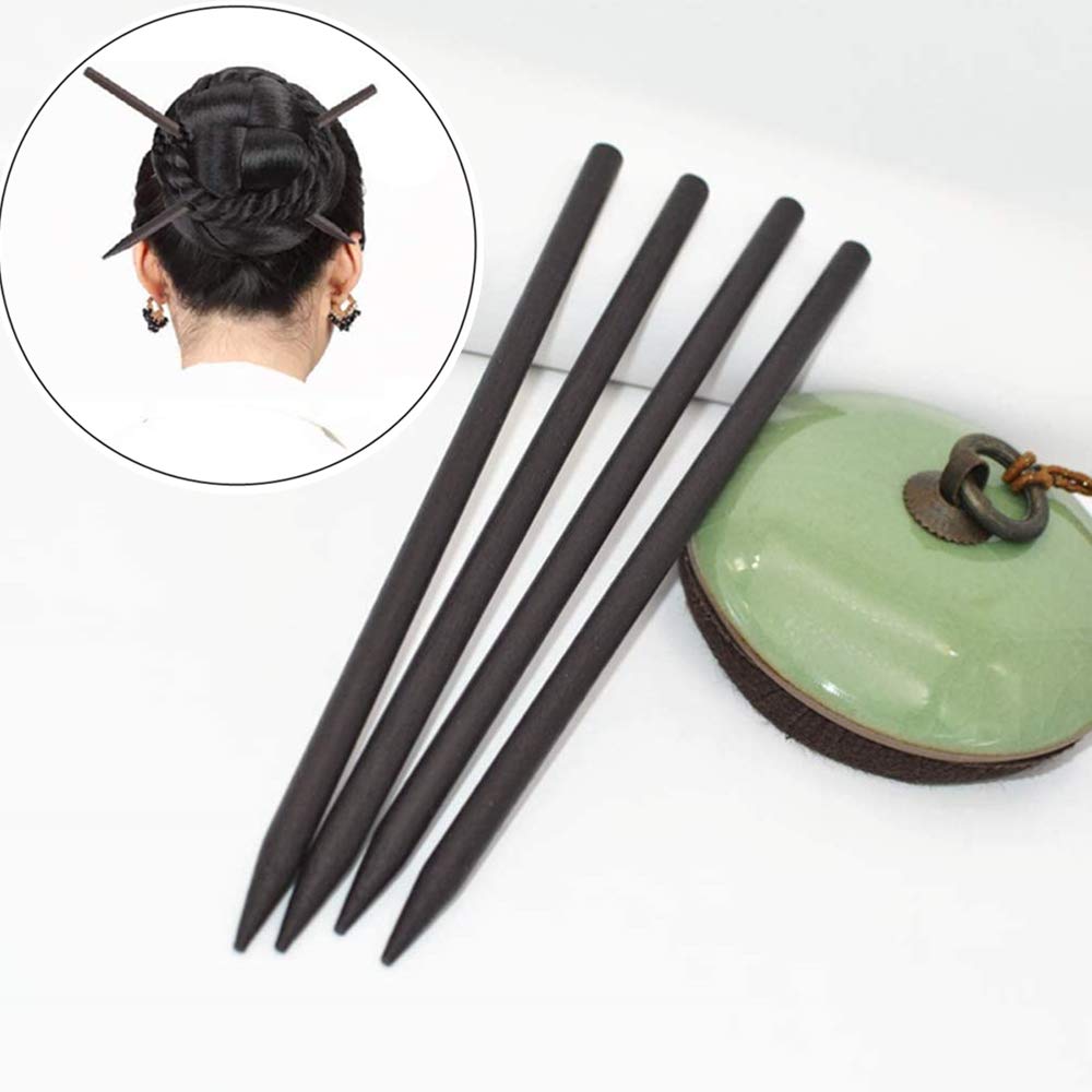 10 Pcs Wooden Hair Sticks - Chinese Retro Handmade Hairpins for Women, Hair Accessories & Headdress, DIY Hair Styling for Weddings, Parties & Daily Use
