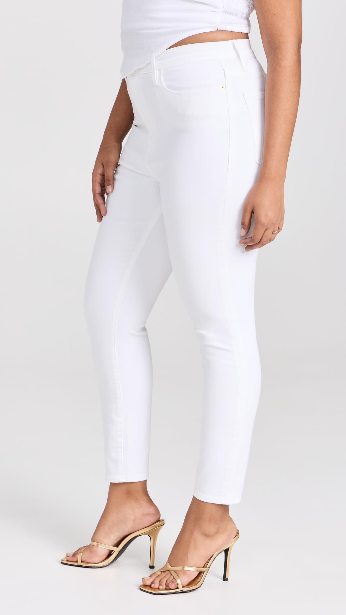 FRAME Women's Ali High Rise Skinny Jeans - Slim Fit Stretch Denim Pants for Casual & Work Outfits